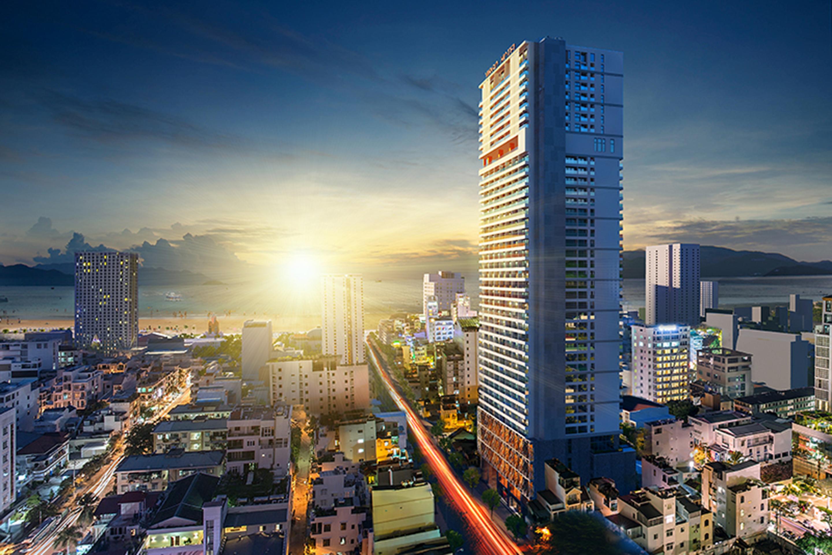 버고 호텔 나트랑 외부 사진 The 3D rendering of the building